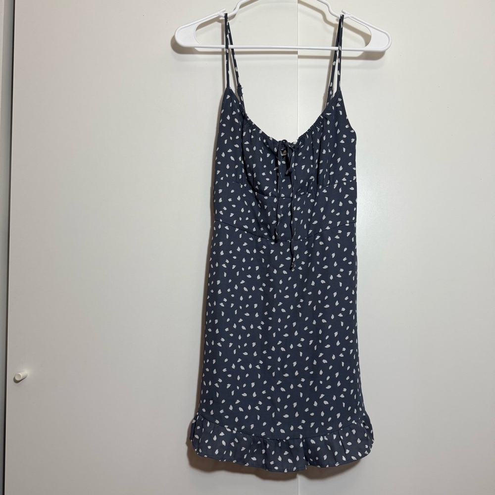 Abercrombie and Fitch Greyish-blue Spaghetti adjustable Strap summer Dress XS